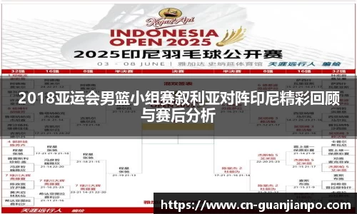 2018亚运会男篮小组赛叙利亚对阵印尼精彩回顾与赛后分析